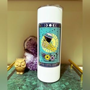 Custom Sublimated The Coffee Addict Tarot Card 20oz Tumbler